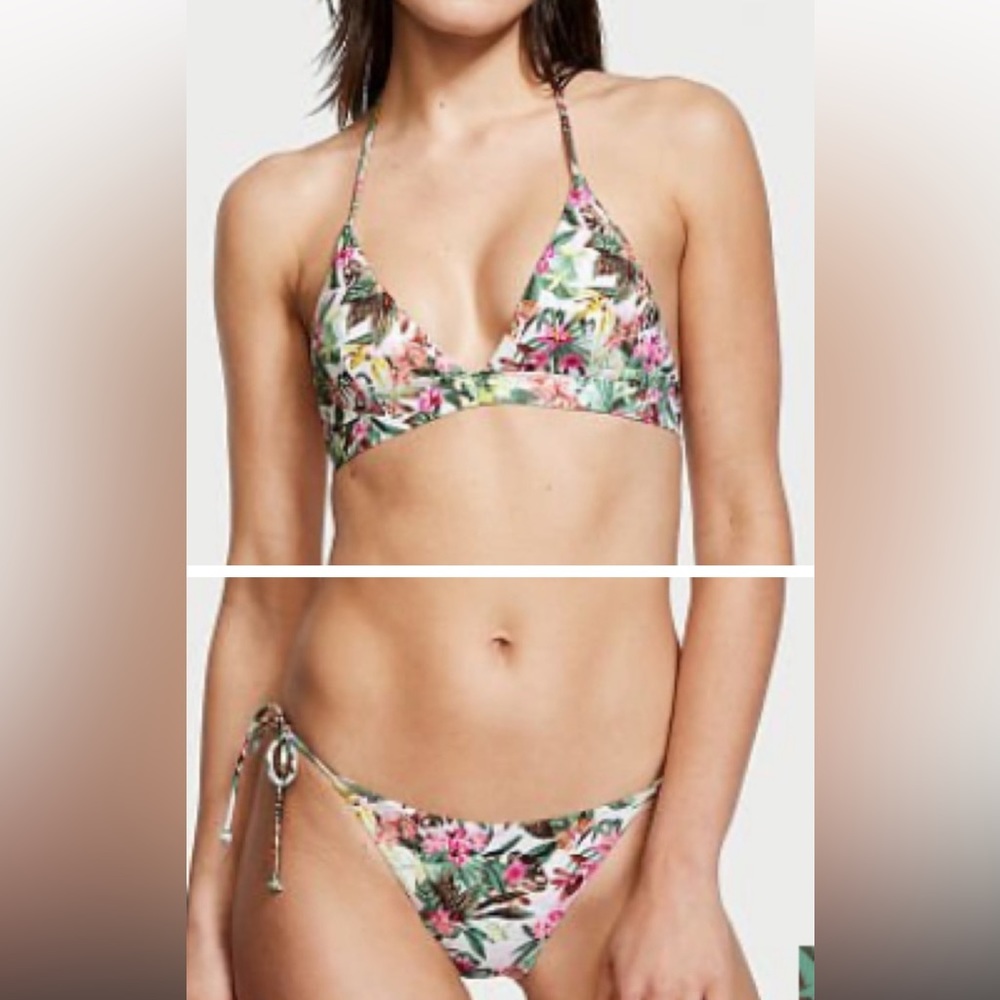 Victoria’s Secret Swim Essential Halter Bikini Top & Cheeky String Bottom